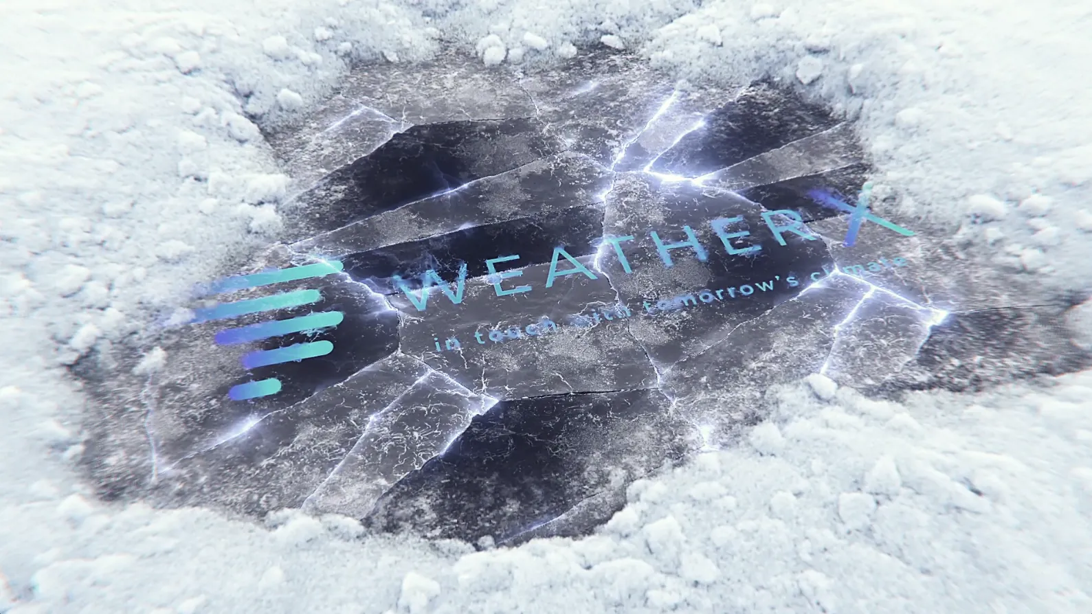 WeatherX brand reveal on ice